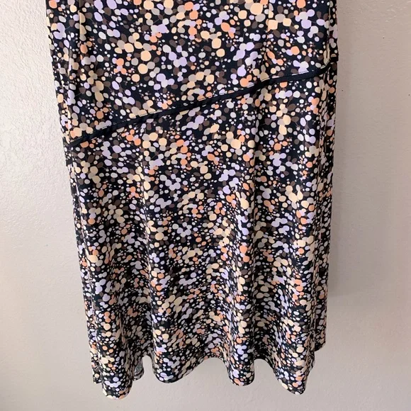 Max & Cleo Floral Artsy Fairy Asymmetrical Hem Drop Waist Midi Dress Size L - Picture 8 of 9